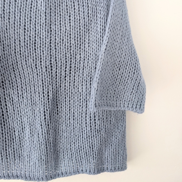 Mohair-blend Cozy Chic Women's Loose-knit Blue Sweater ~ Size Large - Picture 4 of 9